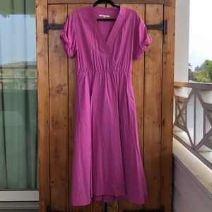 Xirena purple short sleeved dress; size S!